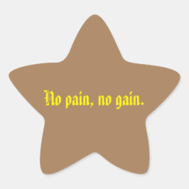 GYM Motivatie citaten En Lichtbruin Ster Sticker