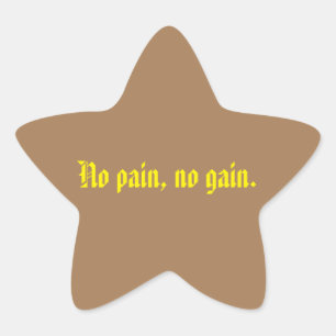 GYM Motivatie citaten En Lichtbruin Ster Sticker