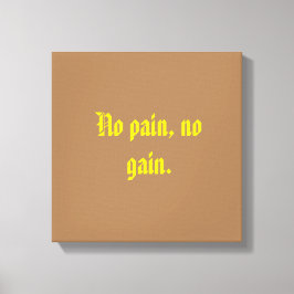 GYM Motivatie citaten en lichtbruine canvasprint Canvas Afdruk