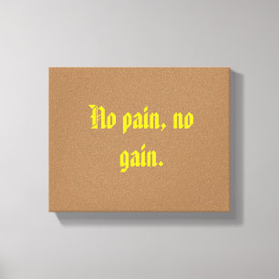 GYM Motivatie citaten En Lichtbruine Canvasprint Canvas Afdruk