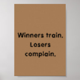 GYM Motivatie citaten En Lichtbruine Poster