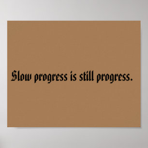 GYM Motivatie citaten En Lichtbruine Poster