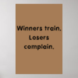 GYM Motivatie citaten En Lichtbruine Poster