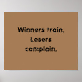 GYM Motivatie citaten En Lichtbruine Poster