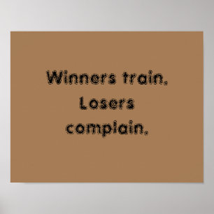 GYM Motivatie citaten En Lichtbruine Poster