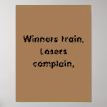 GYM Motivatie citaten En Lichtbruine Poster