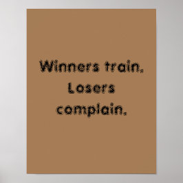 GYM Motivatie citaten En Lichtbruine Poster
