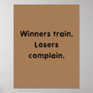 GYM Motivatie citaten En Lichtbruine Poster