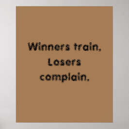 GYM Motivatie citaten En Lichtbruine Poster