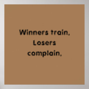 GYM Motivatie citaten En Lichtbruine Poster