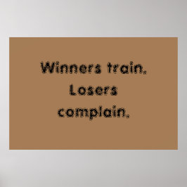 GYM Motivatie citaten En Lichtbruine Poster