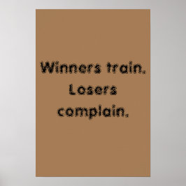 GYM Motivatie citaten En Lichtbruine Poster