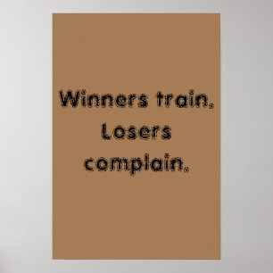 GYM Motivatie citaten En Lichtbruine Poster