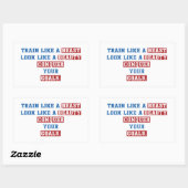 Gym motivatie citaten rechthoekige sticker (Vel)