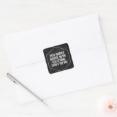 Gym Motivatie - Duw uzelf - Inspirerend Vierkante Sticker (Envelop)