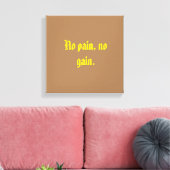 GYM-motivatie en lichte bruine canvas afdrukken (Insitu (Woonkamer))