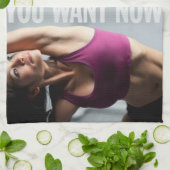 Gym Motivatie - Geef niet op - Women's Workout Theedoek (Gevouwen)