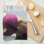 Gym Motivatie - Geef niet op - Women's Workout Theedoek (Quarter Fold)