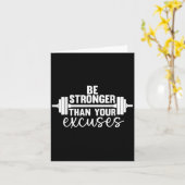 Gym motivatie is sterker dan je excuses kaart (Gele Bloem)