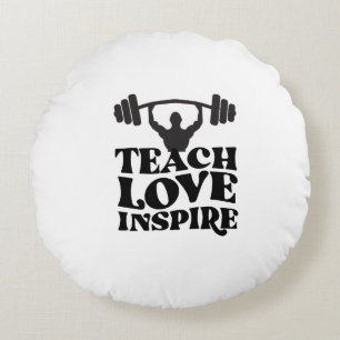 GYM motivatie ontwerp T-Shirt Rond Kussen