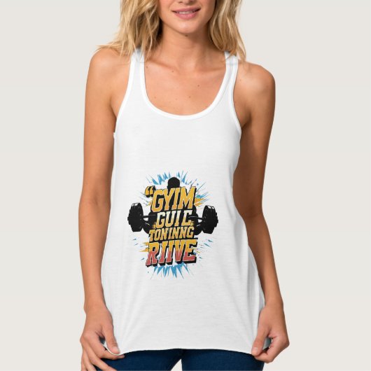 gym motivatie ontwerp tanktop (Voorkant)