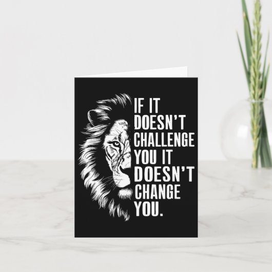 Gym Motivatie quotes als het je niet uitdaagt Kaart (Voorkant)