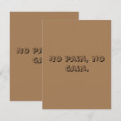 GYM Motivation - Aangepaste tekst en licht bruin Bedankkaart (Voorkant / Achterkant)