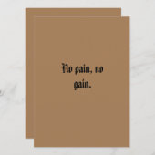 GYM Motivation - Aangepaste tekst en licht bruin Feestdagenkaart (Voorkant / Achterkant)