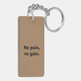 GYM Motivation - Aangepaste tekst en licht bruin Sleutelhanger