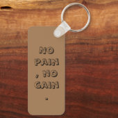 GYM Motivation - Aangepaste tekst en licht bruin Sleutelhanger (Achterkant)