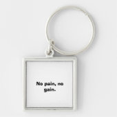 GYM Motivation - Aangepaste tekst en licht bruin Sleutelhanger (Voorkant)