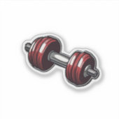 Gym Motivation Dumbbell Sticker – Perfect voor Fit (Voorkant)
