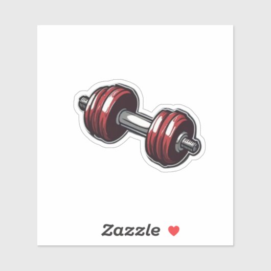 Gym Motivation Dumbbell Sticker – Perfect voor Fit (Vel)