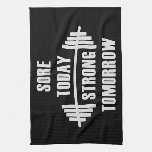 Gym Motivation Towel Theedoek (Verticaal)