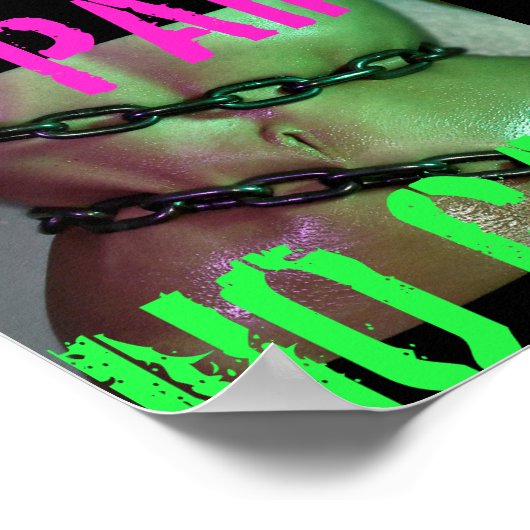 Gym Motivation Workout No Pijn No Gain Poster (Hoek)