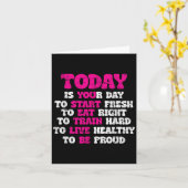 Gym Motivation Workout Quote Motivational Fitness Kaart (Gele Bloem)