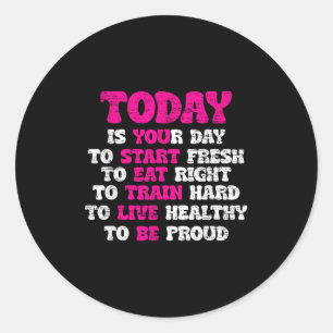 Gym Motivation Workout Quote Motivational Fitness Ronde Sticker