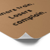 GYM-motiveringen en licht bruin Poster (Hoek)