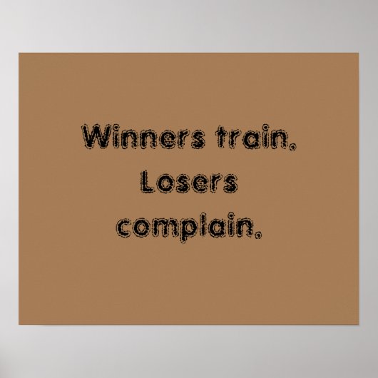 GYM-motiveringen en licht bruin Poster (Voorkant)