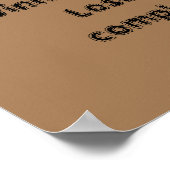 GYM-motiveringen en licht bruin Poster (Hoek)