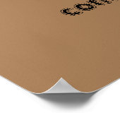 GYM-motiveringen en licht bruin Poster (Hoek)