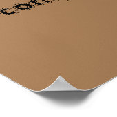 GYM-motiveringen en licht bruin Poster (Hoek)