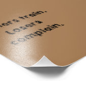 GYM-motiveringen en licht bruin Poster (Hoek)