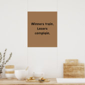 GYM-motiveringen en licht bruin Poster (Keuken)