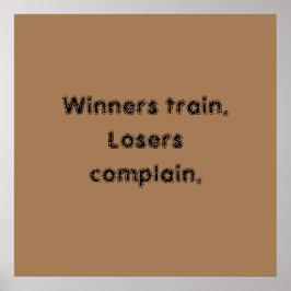 GYM-motiveringen en licht bruin Poster