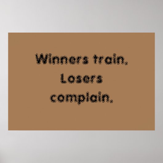 GYM-motiveringen en licht bruin Poster (Voorkant)