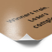 GYM-motiveringen en licht bruin Poster (Hoek)