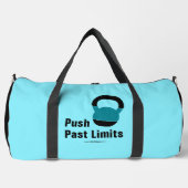 Gym Motto Push Past Limits Electric-Blue Black Plunjezak (Voorkant)