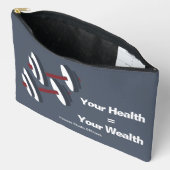 Gym Motto Your Health = Your Wealth Grey & Red Etui (Open)