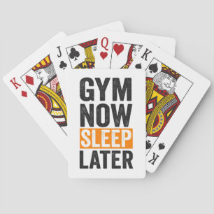 Gym nu Slaap Later Grappige Fitness Bodybuilding Pokerkaarten